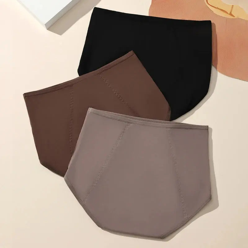 High Waist Leak-Proof Menstrual Panties for Women – Cotton Period Underwear (3 Pack) My Store